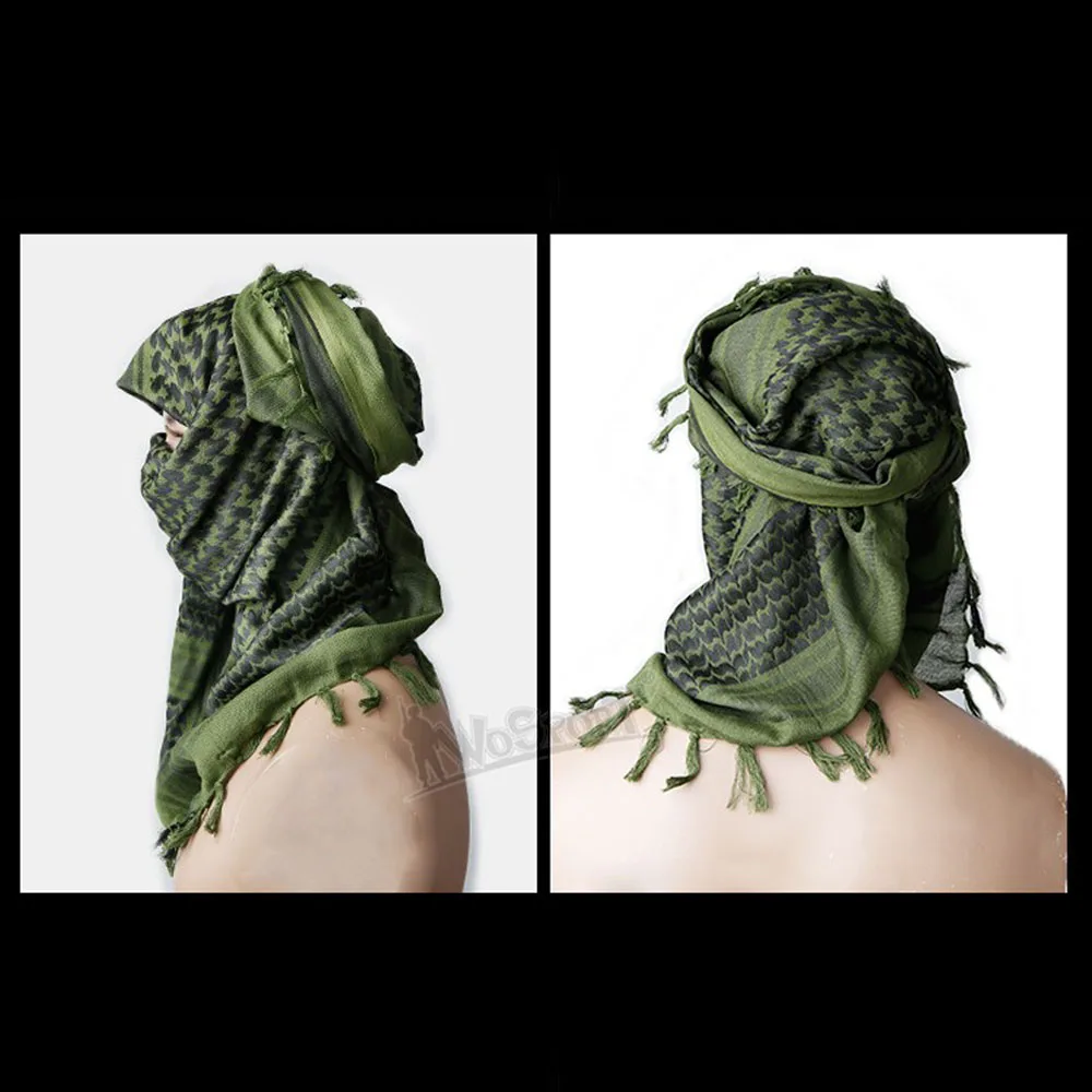 Bufanda cuadrada árabe para exteriores, chal táctico de camuflaje militar del ejército del desierto, bufanda de algodón a prueba de viento de Arafat - imagen 4