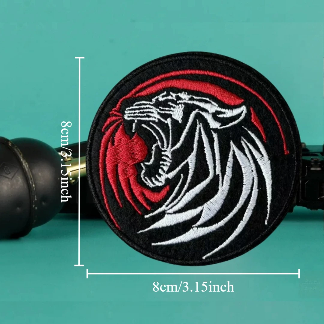 Parche táctico de moral de tigre, brazalete militar del ejército, equipo para exteriores, mochila, pegatina decorativa con gancho y bucle impreso - imagen 3