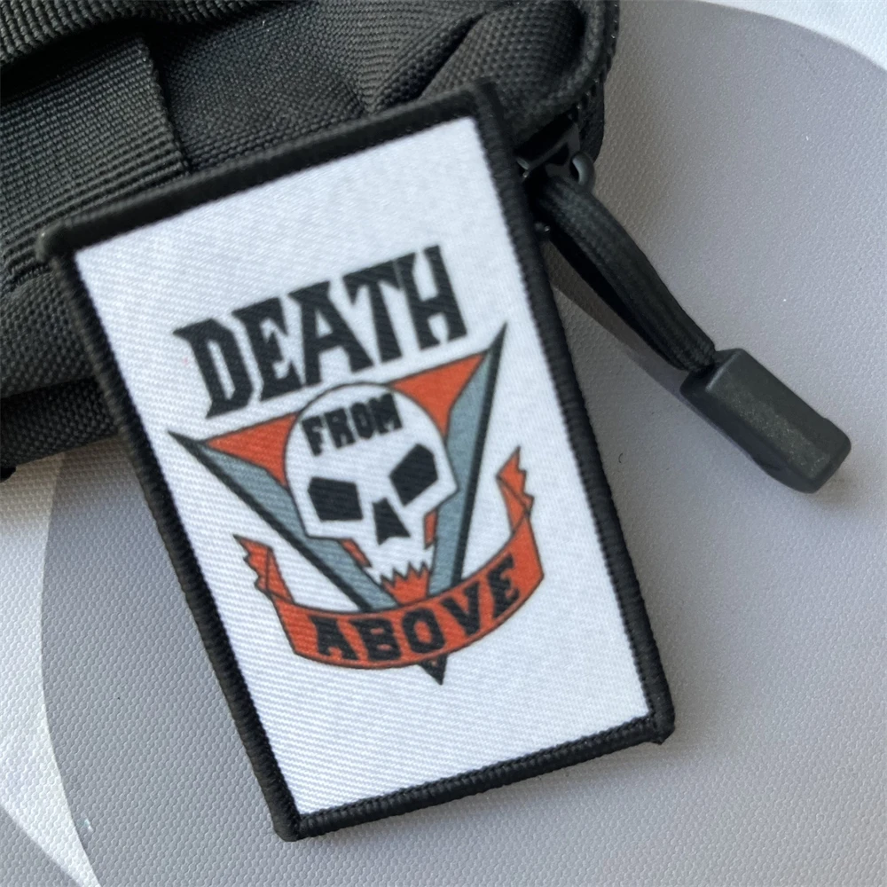 Starship Troopers-parches tácticos de moral para ropa, parche de gancho y bucle impreso, pegatina para mochila militar - imagen 3