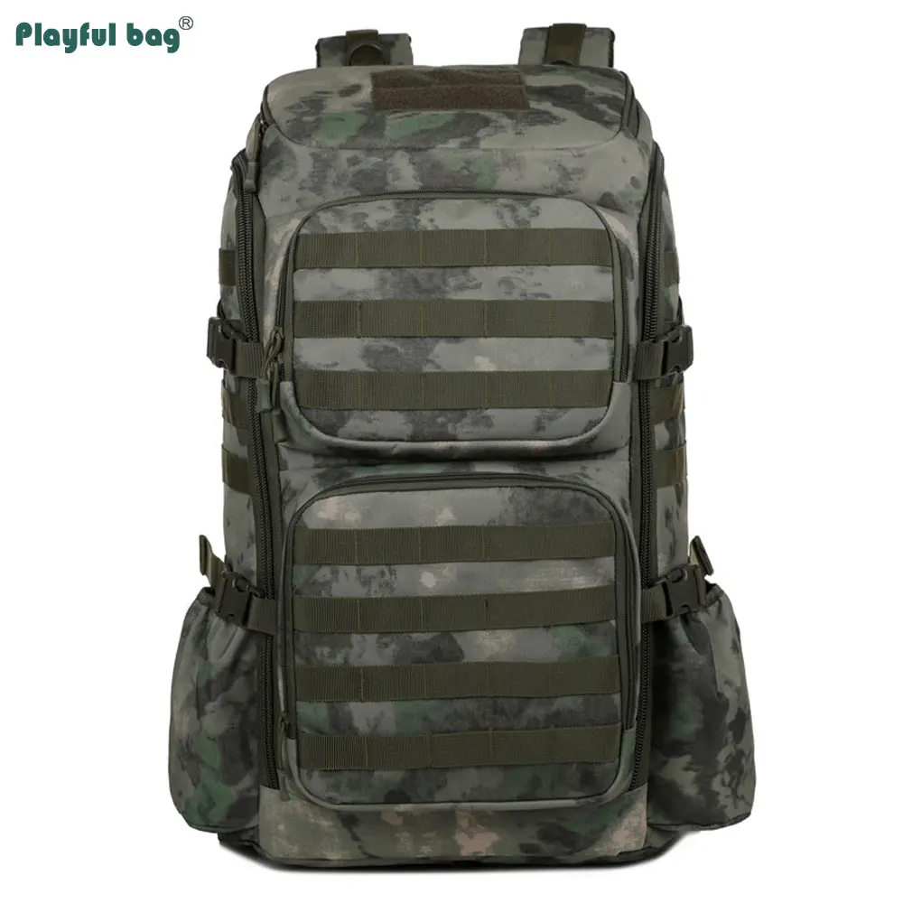 Mochila de camuflaje para montañismo para hombre, bolsa deportiva de viaje, táctica Molle, multifuncional, de gran capacidad, AVA224 - imagen 2
