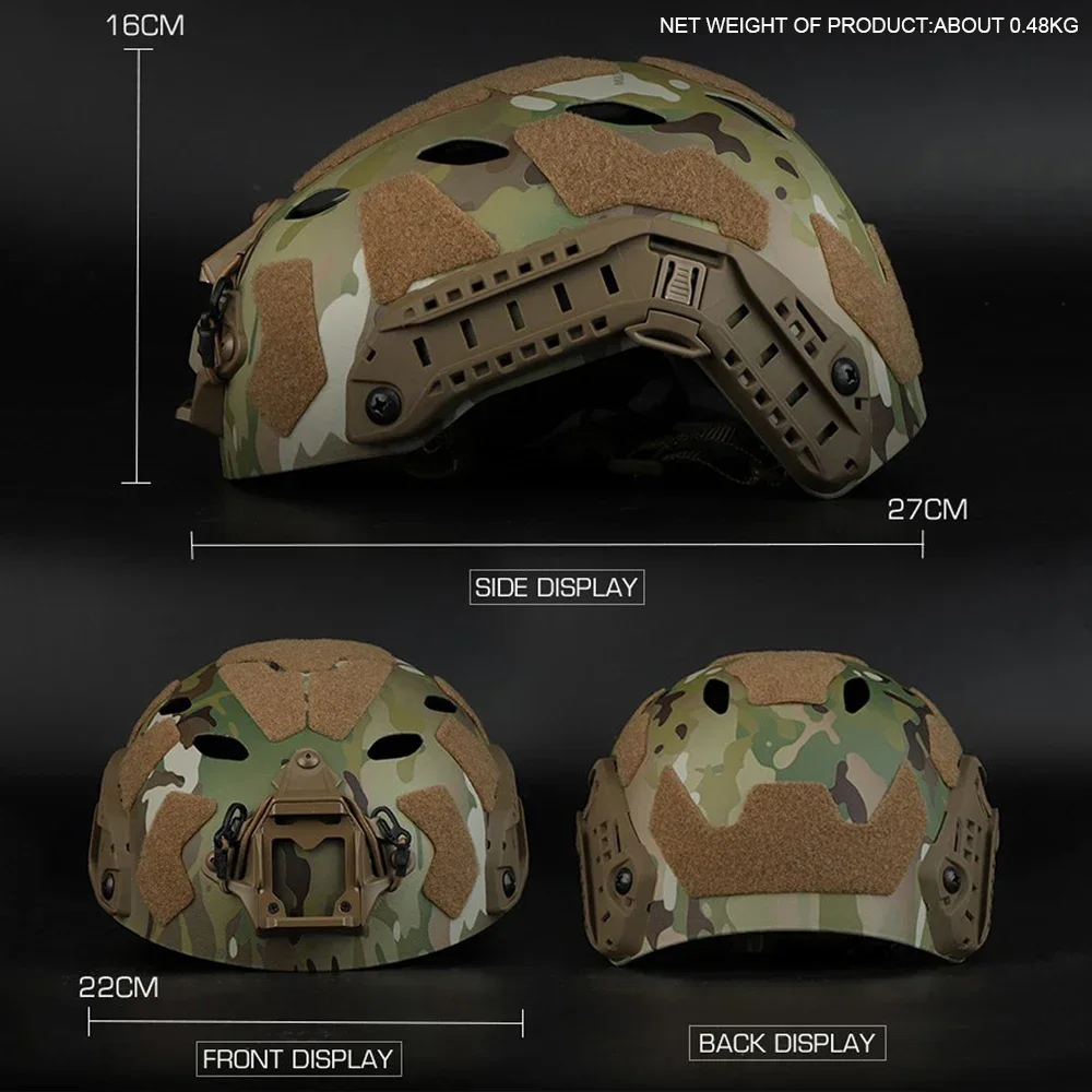 Casco rápido Airsoft MH casco ABS nuevo engrosado al aire libre PJ pistola de aire tiro CS equipo de protección - imagen 5