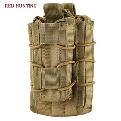 Portacargador táctico doble MOLLE para cargadores de rifle y pistola