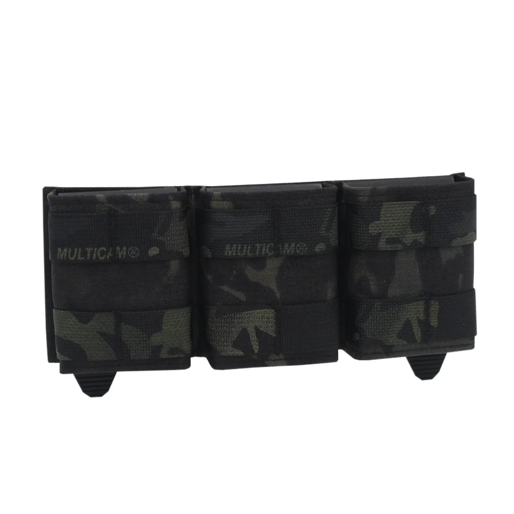 VULPO Tactical 5,56 M4 Molle Triple bolsa para cargador, funda estilo KYWI Mag para caza, Airsoft, tiro - imagen 3