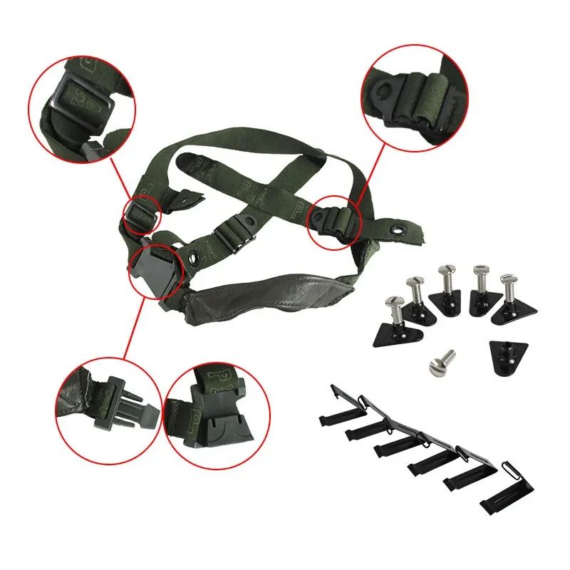 Sistema de suspensión de casco M88, casco de entrenamiento táctico, accesorios modificados, suspensión de forro de piel de oveja - imagen 5