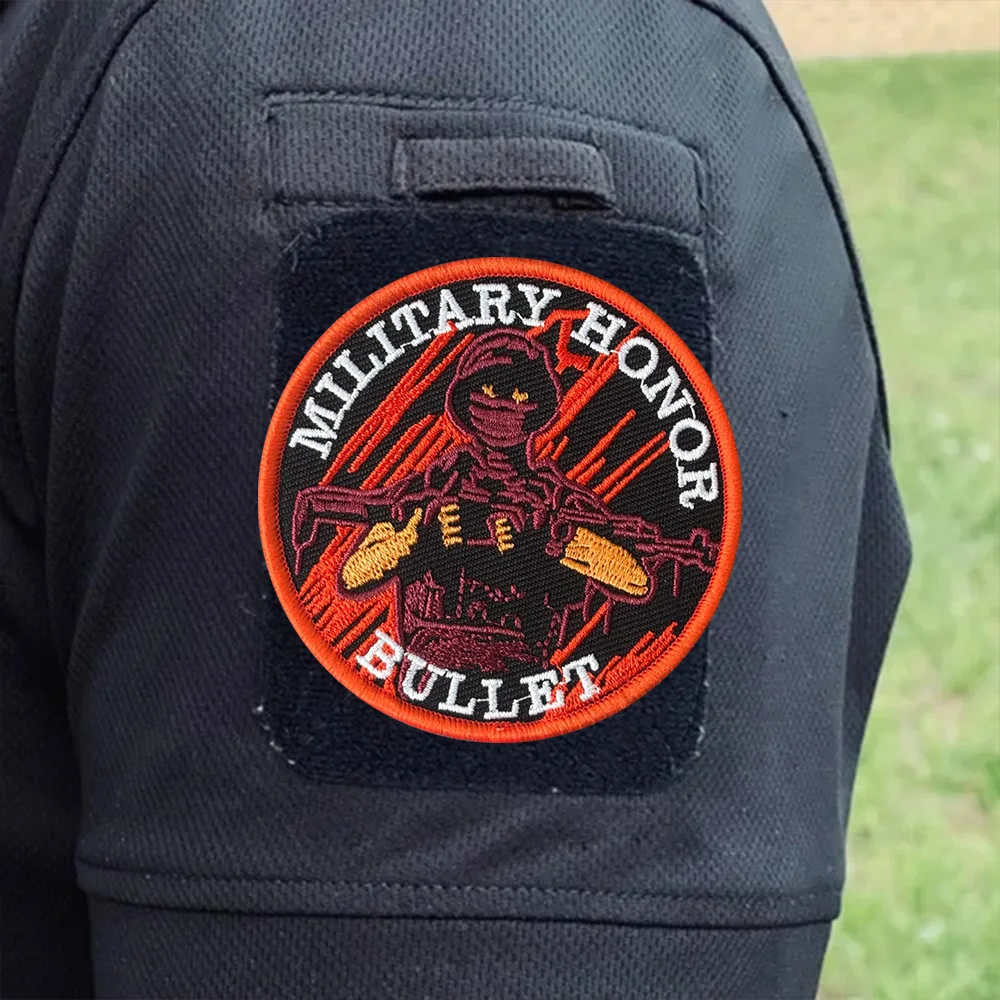 Parche bordado táctico de moral de Honor del soldado, parches de gancho y bucle de Chevron, insignia militar, brazalete, sombreros, pegatinas para mochila