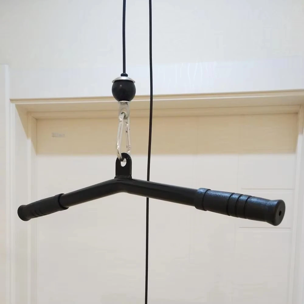 Juego de accesorios para máquina de Cable de polea de gimnasio de 40cm, mango de barra en T, cuerda, bíceps/tripes Blaster para Lat Pulldown, remo, entrenamiento en casa
