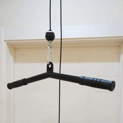 Juego de accesorios para máquina de Cable de polea de gimnasio de 40cm, mango de barra en T, cuerda, bíceps/tripes Blaster para Lat Pulldown, remo, entrenamiento en casa