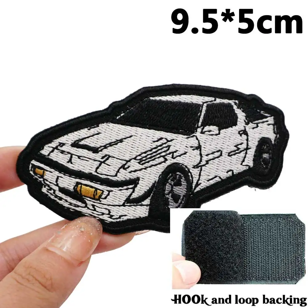 Initial D: by Ryosuke Takahashi FC insignia, aplique bordado, etiqueta de costura, parches de motorista punk con respaldo de gancho - imagen 2