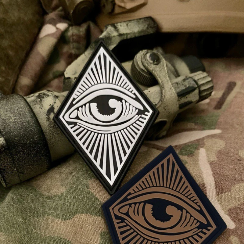 Brazalete luminoso con forma de diamante de PVC, pegatina mágica, insignia de moral táctica, gancho y anillo, parches mágicos para ropa DIY - imagen 5