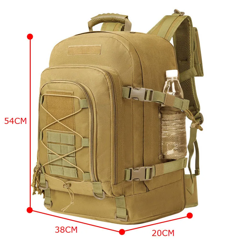 Mochila táctica 40L-60L bolso de hombro multifuncional Extensible de gran capacidad bolsa de senderismo para acampar al aire libre - imagen 3