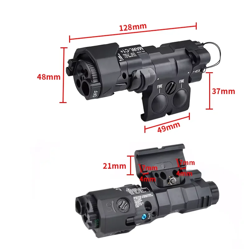 Indicador de puntería táctico WADSN MAWL-C1 con láser RGB y luz IR - imagen 5