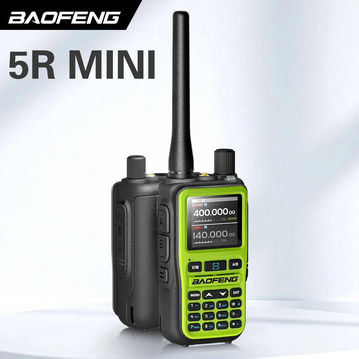 Baofeng UV 5R Mini Walkie Talkie Bluetooth frecuencia de programación tipo C cargador doble banda PTT AM/FM Camping Radio portátil de 2 vías - imagen 2
