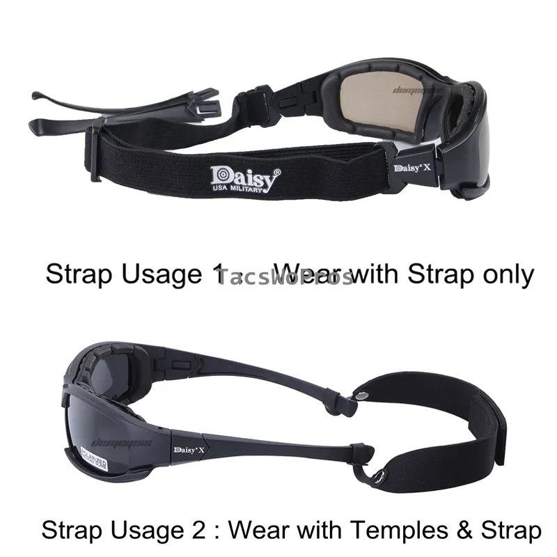 Gafas polarizadas deportivas tácticas, gafas de protección para tiro Airsoft, gafas para exteriores, senderismo, caza, combate, Paintball, 4 lentes - imagen 5