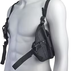 Funda de hombro de nailon táctica ajustable, accesorios de caza, pistola de tiro, funda de pistola oculta, funda de transporte para pistola