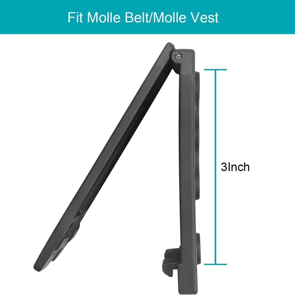 Funda para pistola táctica G17, adaptador Molle, Clips Molle, accesorios, accesorios tácticos de 3 pulgadas para cinturón, funda para pistola, bolsa para revistas - imagen 4