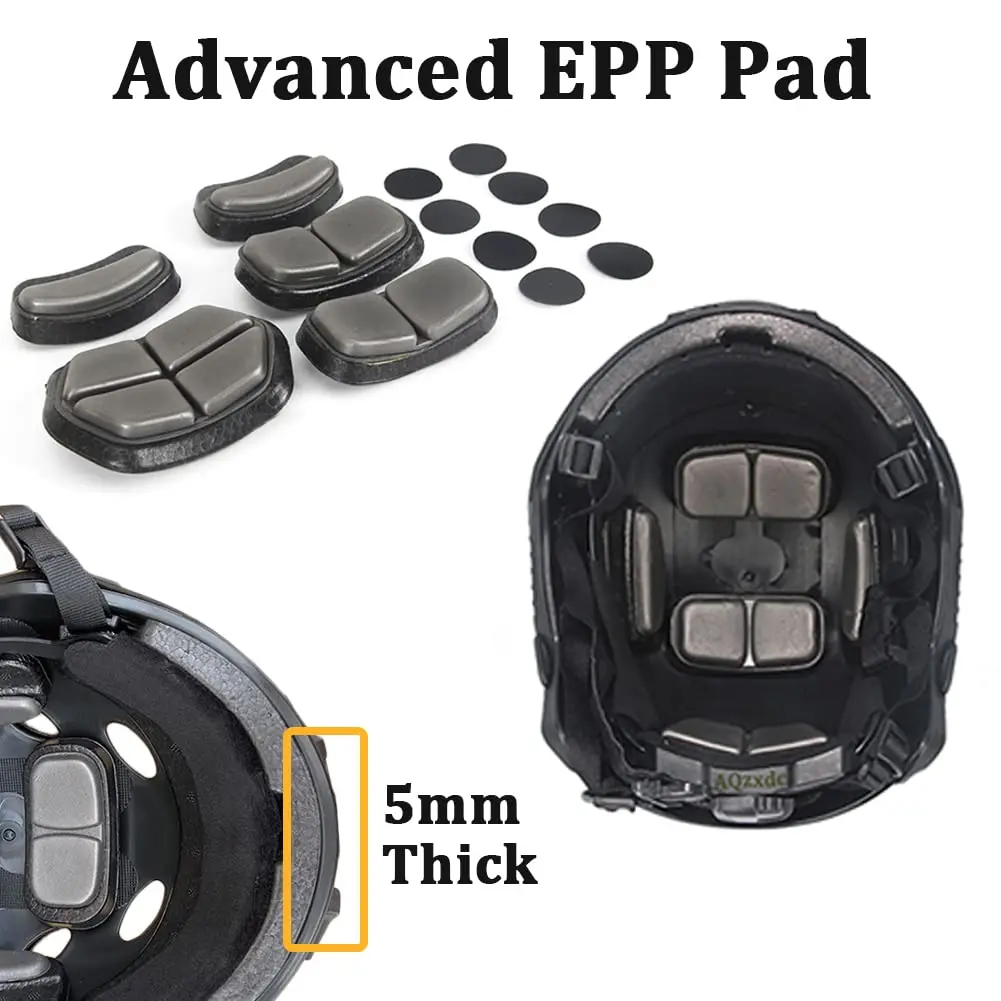 Juego de Casco Rápido, Equipo de Protección Estilo Militar con Auriculares Tácticos y Cubierta de Casco, para Caza Al Aire Libre Airsoft Paintball - imagen 5