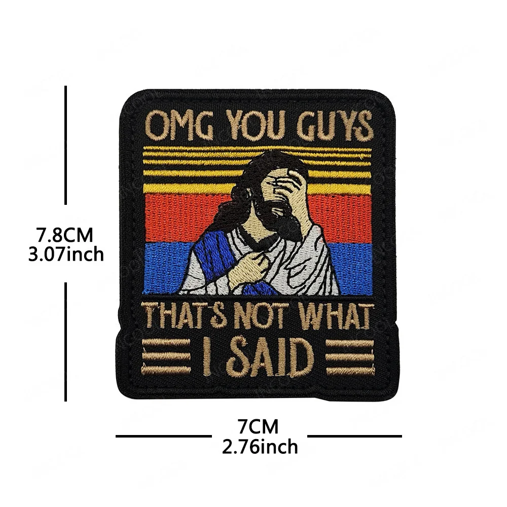 Parche bordado velcro Jesús divertido – Nunca dije eso para ropa - imagen 3