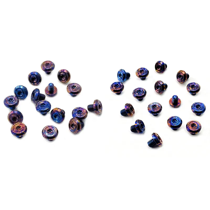 Timascus CNC Damasco patrón cuchillo titanio M4 tornillos T10 Torx tuerca media cabeza redonda botón husillo remache de uñas - imagen 2