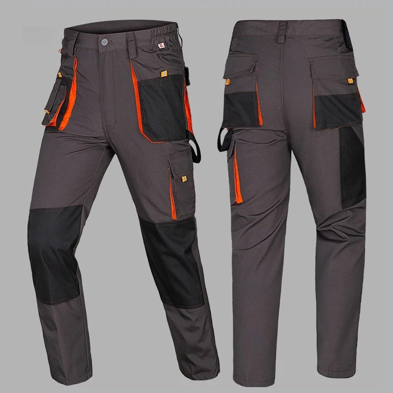 Ropa de trabajo para hombre, traje de protección laboral de construcción con múltiples bolsillos, uniforme de trabajo duradero resistente al desgaste, conjunto de chaqueta y pantalones para hombre - imagen 4