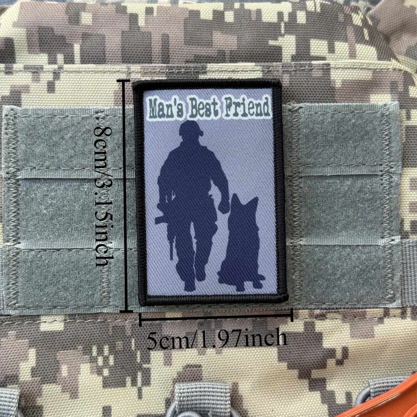 Parche K9 de mejor amigo para hombre, pegatina militar de moral táctica, servicio de perros y manipuladores, parches de gancho y bucle impresos para ropa - imagen 2