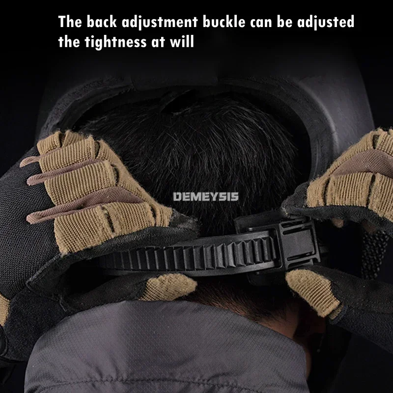 Casco tactico ajustable con malla de acero para Paintball exteriores - imagen 4