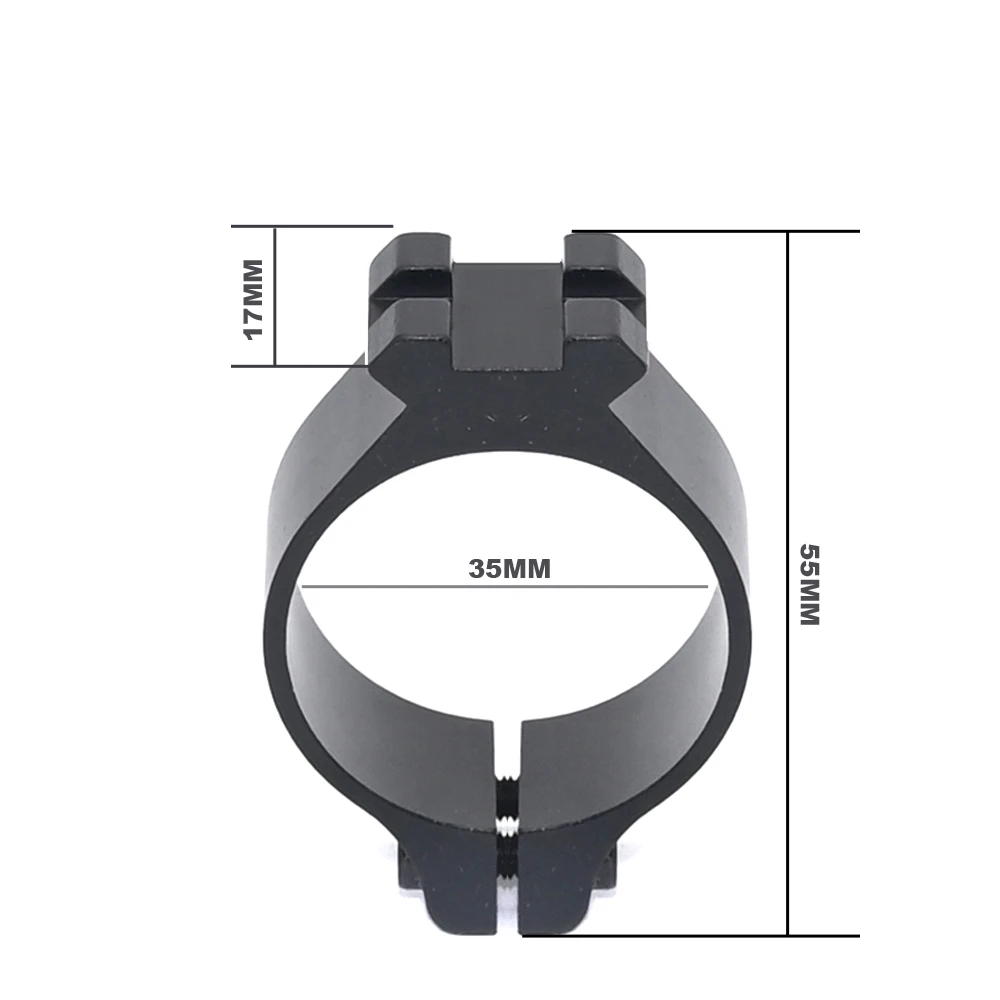 Abrazadera de tubo de alcance de 35mm, riel guía superior de 21mm, abrazadera de tubo fijo de aleación de aluminio totalmente metálica, pista de espina de pescado - imagen 3