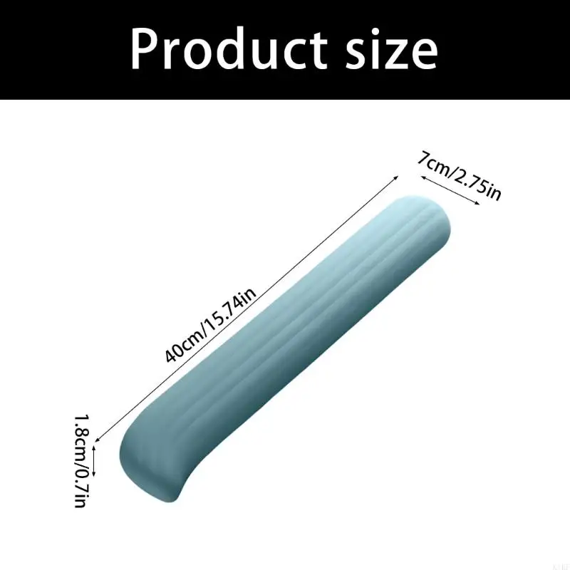 Reposamuñecas ergonómico para teclado de silicona antideslizante - imagen 3