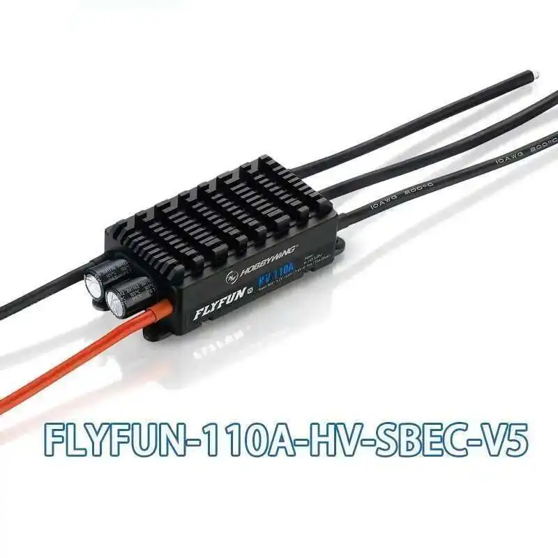 HOBBYWING FLYFUN 30A 40A 80A 110A 130A V5 con función de empuje inverso ESC sin escobillas para avión Drone. - imagen 5