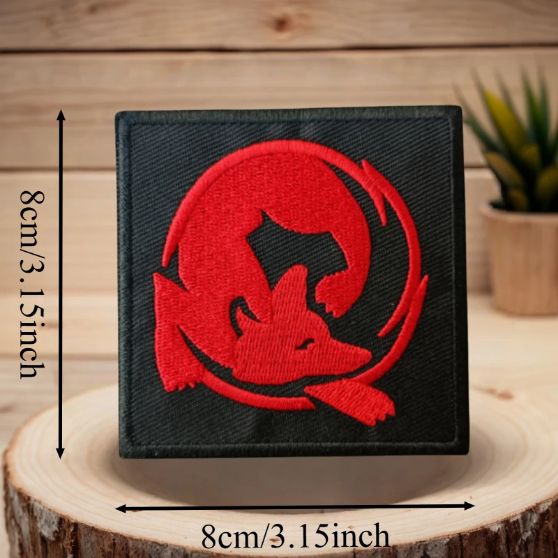 Parche bordado "Red Fox", chaleco táctico, sombreros con gancho y bucle, insignia de moral, pegatinas para mochila militar, parches para brazalete para ropa - imagen 3