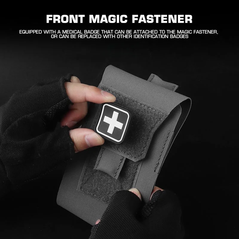 Botiquín de primeros auxilios NANO portátil, bolsa de transporte diaria de bolsillo con sujetadores de gancho y bucle, capacidad para primeros auxilios al aire libre y diario - imagen 3