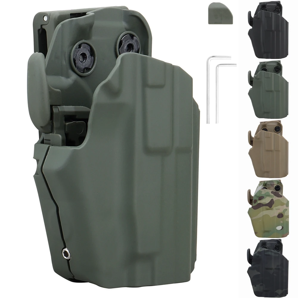 Funda táctica para pistola de tracción rápida de mano derecha, fundas ajustables para caza al aire libre, fundas para cinturón, funda Universal para pistola