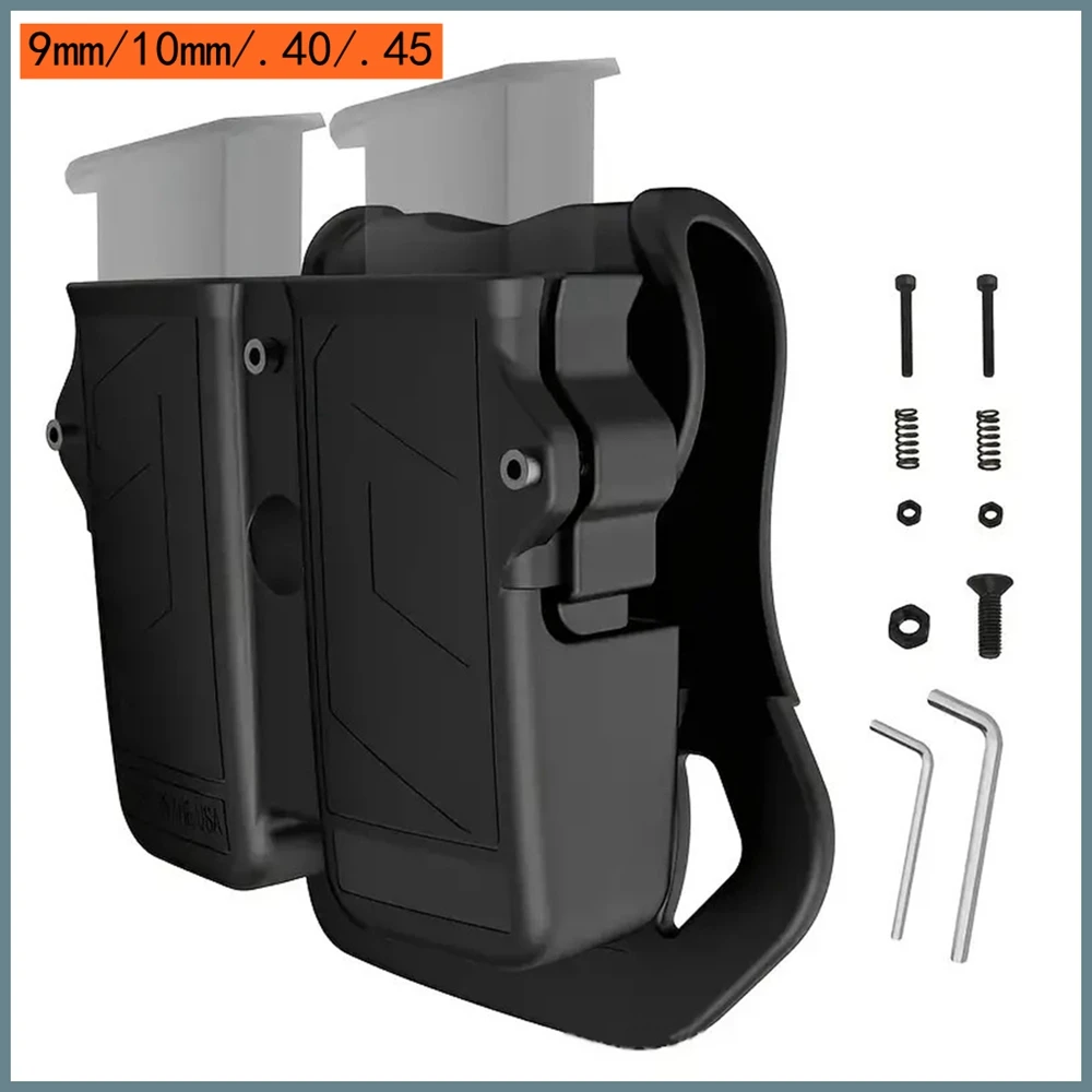 9mm 10mm.40.45 bolsa doble para revistas cintura de liberación rápida G17 funda para revistas cinturón táctico funda Mag