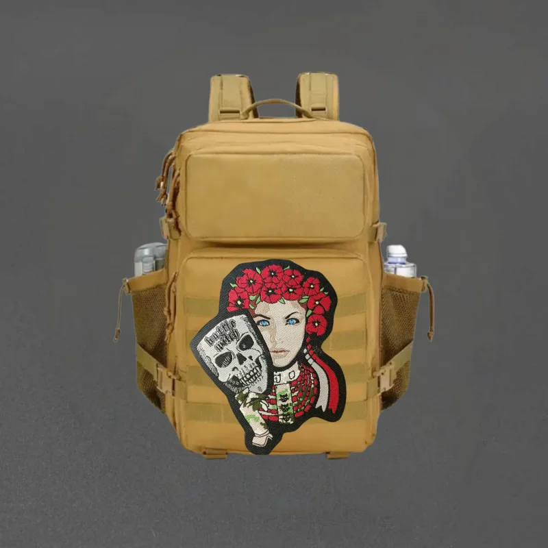 Parche con estampado de bruja de batalla para niña, chaleco táctico con gancho y bucle, insignia de moral, mochila, pegatinas decorativas, parches para brazalete para ropa