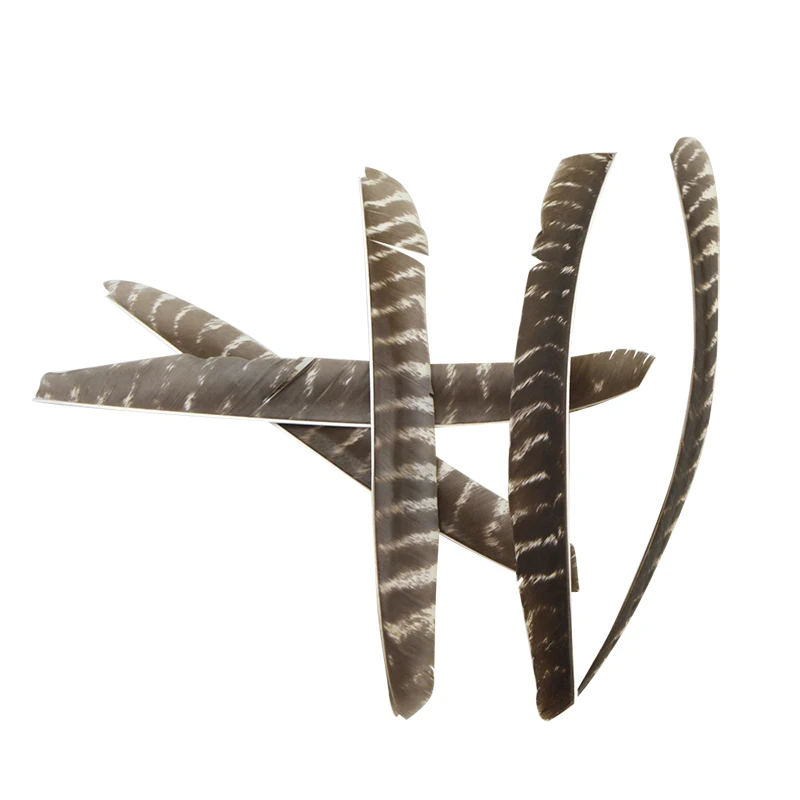 Pluma de pavo de tiro con arco, Flecha de longitud completa, plumas de ala izquierda/derecha, herramientas de bricolaje, accesorios de tiro de caza, 30/50 piezas - imagen 4