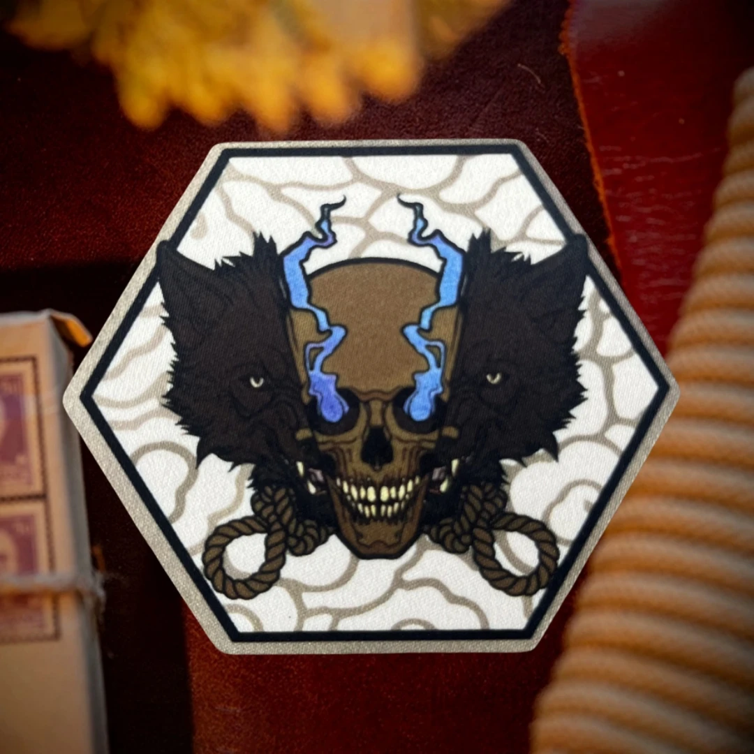 Parche del ejército "The Wolf Mask", insignia de moral de soldado táctico, parches de gancho y bucle impresos para ropa, pegatina de equipo militar - imagen 4