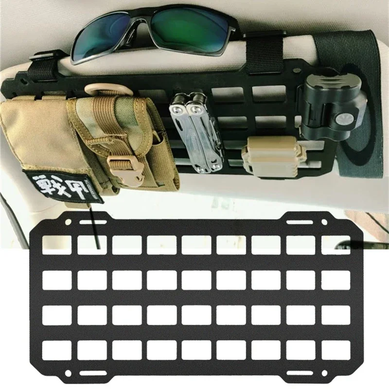 Organizador de vehículos de 430x330x3mm, Panel Molle montado en el respaldo del asiento táctico para almacenamiento Modular, accesorios de Interior de coche de plástico ABS - imagen 3