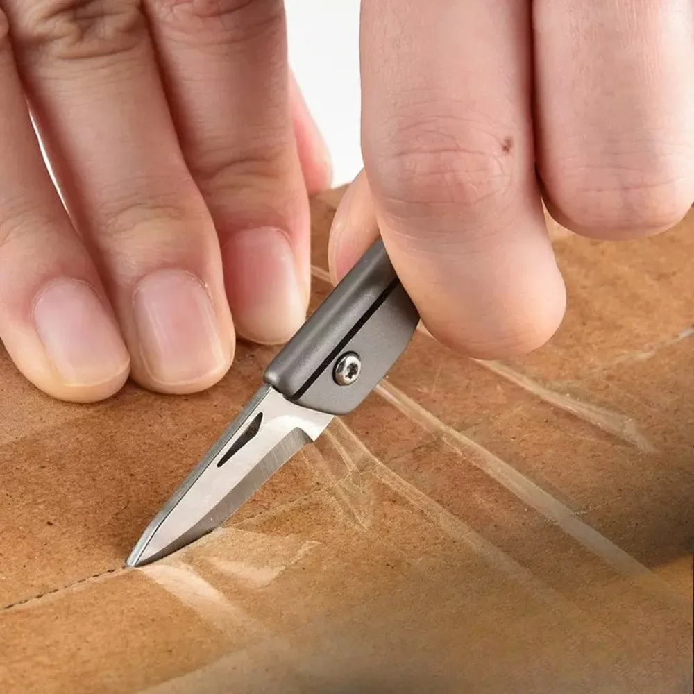 MINI TC4 cuchillo plegable EDC de titanio aleación, llavero - imagen 5