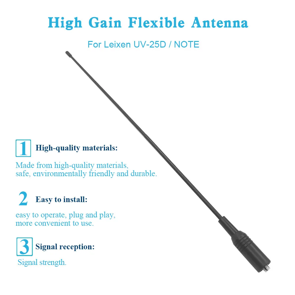 Antena UV-25D 100% Original SMA Famale 50ohm 144/430Mhz ganancia (MAX) 2.15dbi/3.0dbi potencia máxima 25W