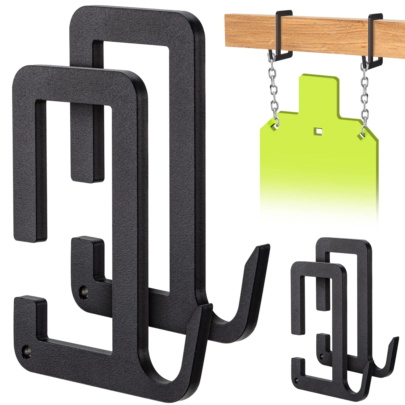 Colgador de objetivo de acero 2x4 para disparar, soportes de soporte de objetivo AR500 resistentes, Kit de soporte de montaje de Clip de gancho de tiro para rango al aire libre