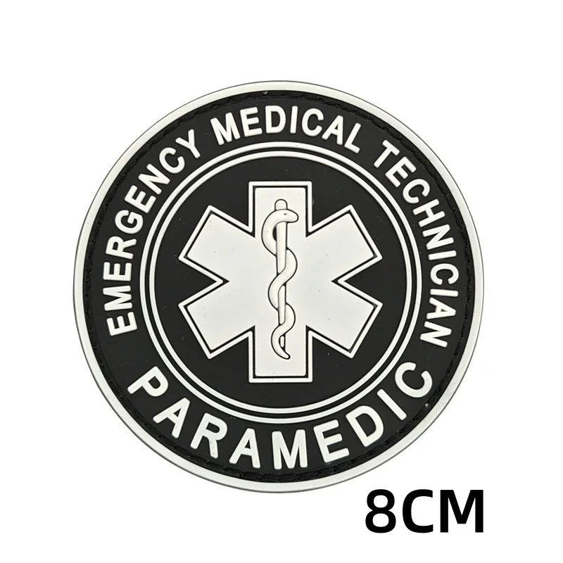 Paramédico Life Star Snake Battle 3D PVC gancho y bucle moral insignia señal de primeros auxilios parches militares mochila pegatinas tácticas - imagen 5