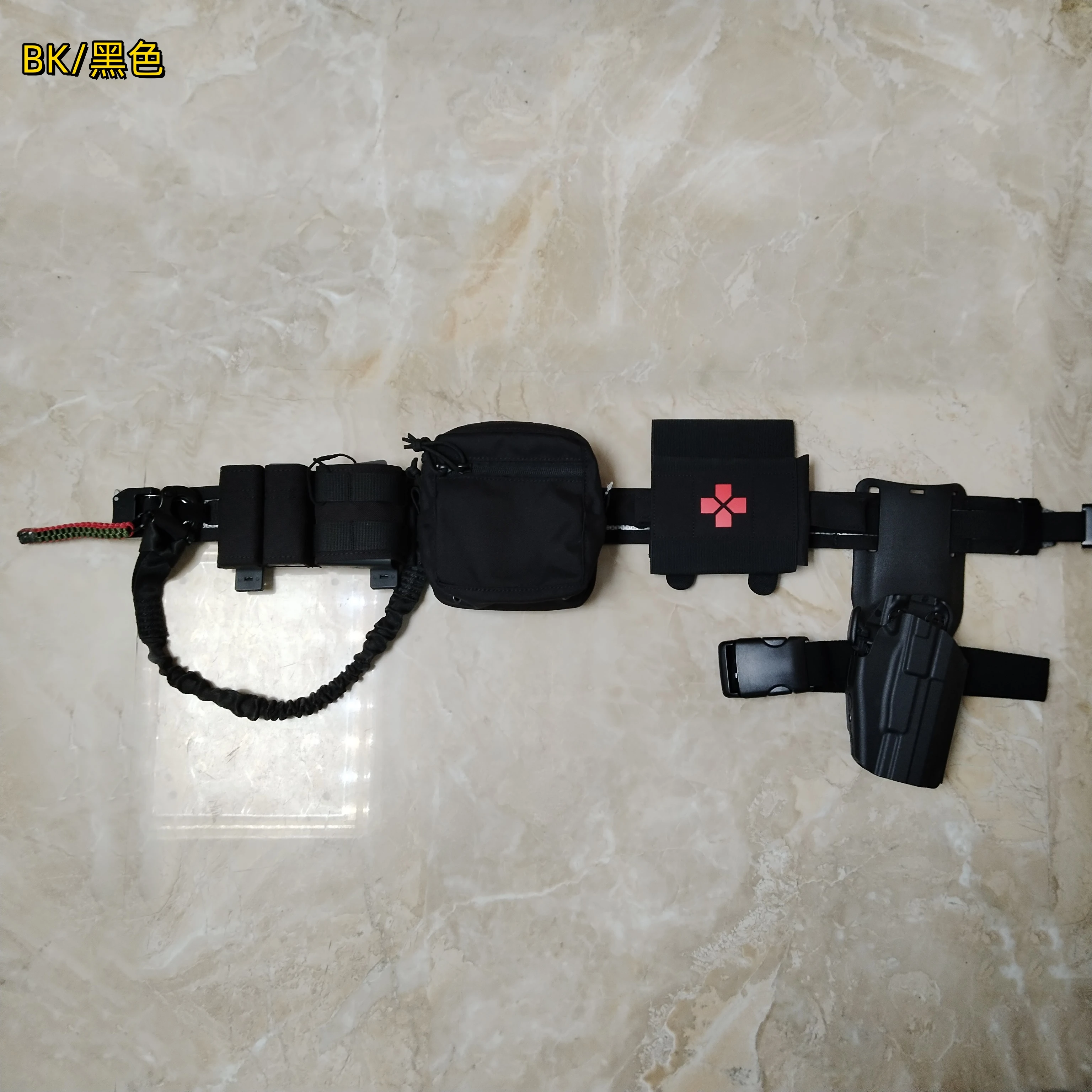 Juego de cinturón militar táctico con funda Universal para mano derecha, Kit médico rápido, bolsa pequeña para artículos diversos, bolsa Triple Mag y Rop para pistola - imagen 4