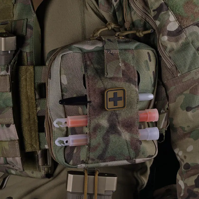 Bolsa táctica MED MOLLE, botiquín de primeros auxilios de despliegue rápido, caza al aire libre, Camping, supervivencia, bolsa de herramientas de emergencia, camuflaje de combate Airsoft - imagen 2