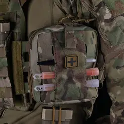Bolsa táctica MED MOLLE, botiquín de primeros auxilios de despliegue rápido, caza al aire libre, Camping, supervivencia, bolsa de herramientas de emergencia, camuflaje de combate Airsoft