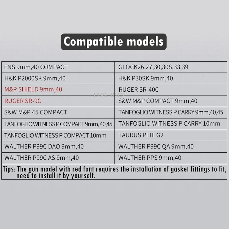 Funda táctica para pistola GLOCK 26 27 30 30S 33 39 H & K WALTHER S & W, fundas de caza para tiro a mano derecha, funda de transporte para pistolas - imagen 2