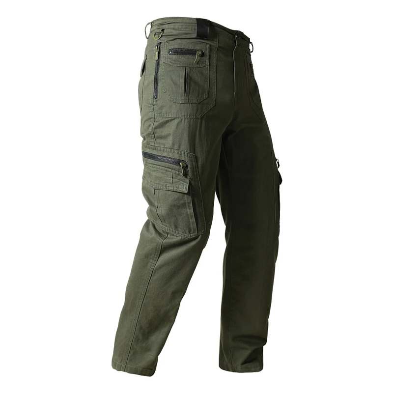 Pantalones Cargo tácticos militares para hombre, monos con múltiples bolsillos, pantalones sueltos transpirables, ropa informal para primavera y otoño - imagen 3