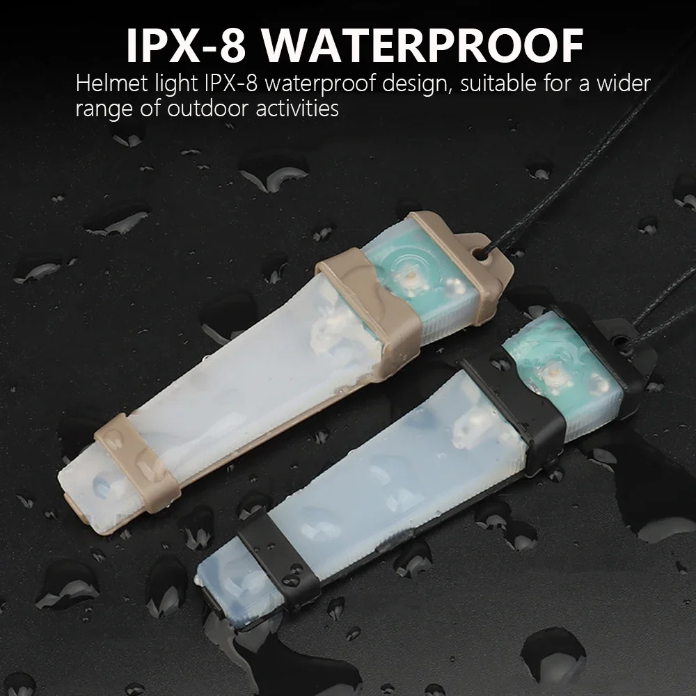 Luz de señal para casco táctico, lámparas de reconocimiento al aire libre conmutadas en 7 colores, chaleco militar, luces de seguridad deportivas para bicicleta Airslft GEN 3 - imagen 3