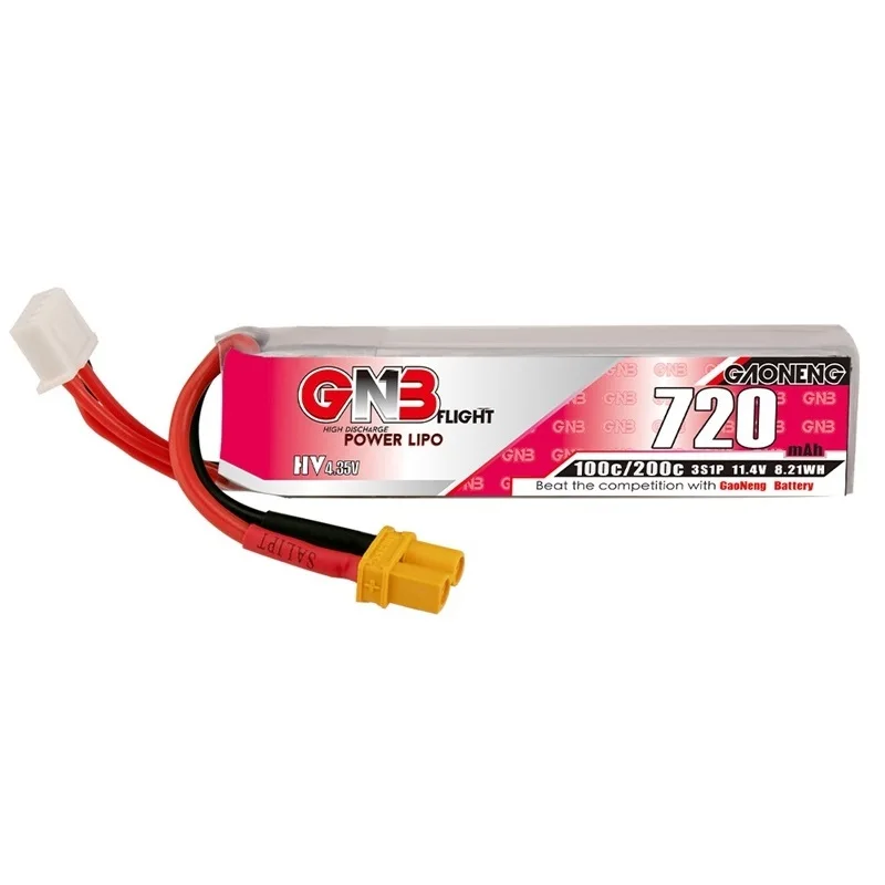 1/3/5/8 Uds GAONENG GNB 3S 720mAh HV Lipo batería MAX 100C/200C para RC Tinywhoop FPV Kit de marco Dron de carreras con enchufe de XT30U-F - imagen 2