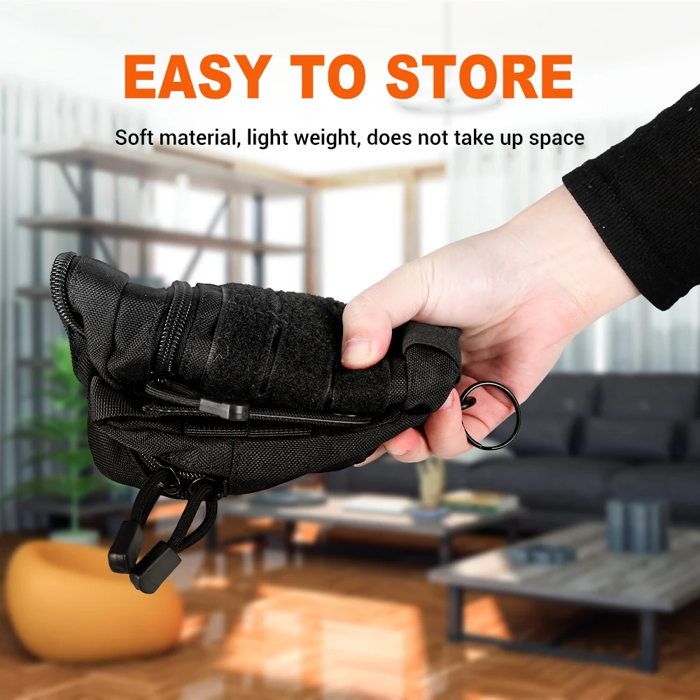 Bolsa de herramientas EDC, bolsa táctica Molle, bolsa de almacenamiento de caza con ​ ​ Llavero ​   Botiquín de primeros auxilios organizador linterna bolsa Fanny Pack - imagen 5