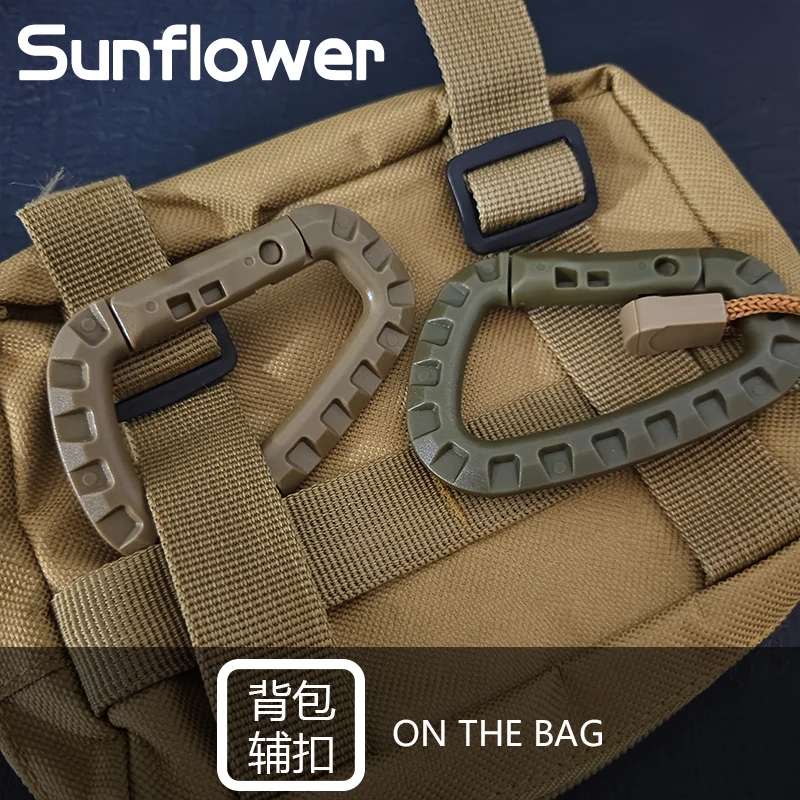 Cerradura de correas Grimlock, hebilla de extracción rápida, grillete a presión, mosquetón, Clip, montaña, Molle, campamento, caminata, mochila, escalada al aire libre - imagen 2