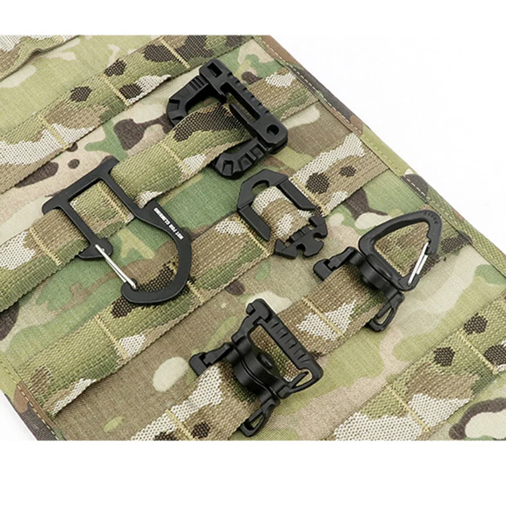 Gancho triangular QA de seguridad, hebilla de sujetadores de repuesto de liberación rápida, ganchos giratorios, hebilla de anillo en D táctico - imagen 2